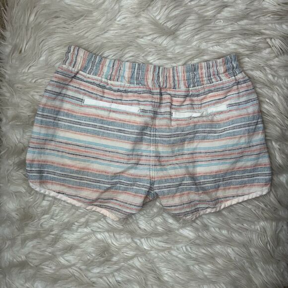 Athleta Stripe Linen Jacquard Sandbar Shortie Shorts - Picture 5 of 6